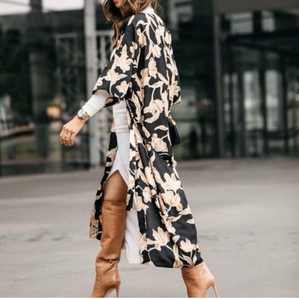 Anthropologie Maison Du Soir Floral Robe Kimono S… - image 6